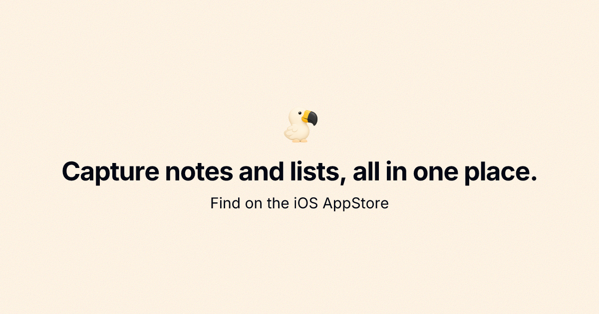 Dodo — Notes, Voice Memos & Lists for iPhone